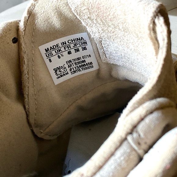 ADIDAS TUBULAR INVADER STRAP SNEAKER Neutral Color High Top Size 8  Like New - Picture 6 of 13